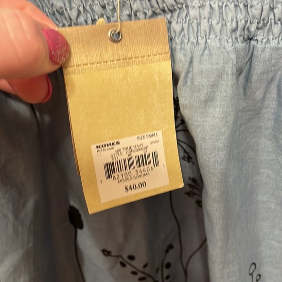 Sonoma Navy Blue Flower Sun Dress 👗NWT - Picture 2 of 3